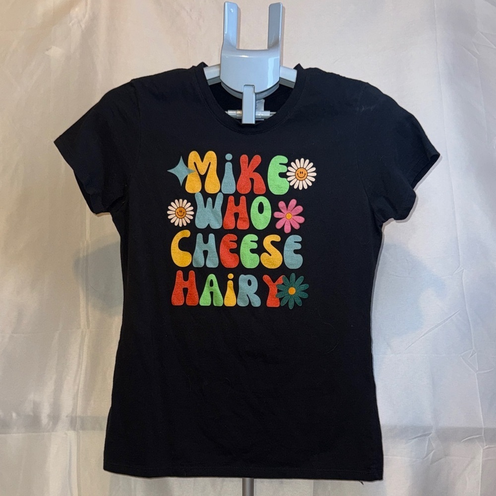 Port and Company Funny Black Tee with Vibrant Graphic